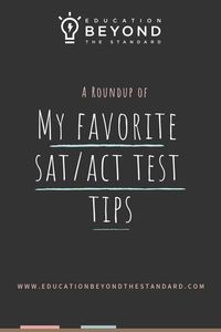 New blog post sharing my favorite SAT and ACT test tips