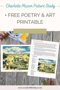 Charlotte Mason Picture Study & FREE Printables - Wonder-Filled Days