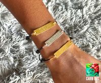 Engraved Orisha Bracelets | Stackable bracelets | String Bracelet | Engraved Bar Orisha bracelets | Santeria bracelet | Carib Ibis