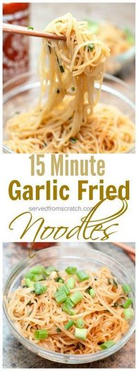 Just 15 minutes and 6 ingredients is all you need for this super easy, flavorful, rice noodle side dish!