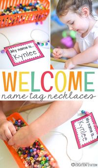 Welcome Name Tag Necklace Activity for the First Day of School | MJCS