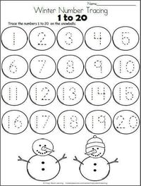 Winter Worksheets Printable Snowman Theme 84E