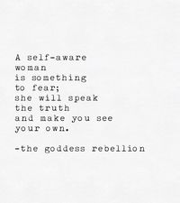 To have a strong sense of self is to be free. To see. To be. To show- light. Don't come to me to comfort you with lies and bullshit.