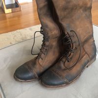 New With Out Box Jeffrey Campbell Distressed Brown Leather Boots. Never Worn.