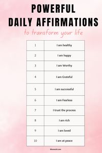 Do you greet the day with a positive mindset, or do negative thoughts and worries dominate your thoughts? The power of affirmations can transform your thought process and ultimately change your life. In this blog, we’ll discuss ten daily affirmations that will change your life.