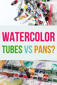 Should you use watercolor tubes or pans? Learn how they compare and how to use and paint with watercolor tubes 2 ways in this step by step tutorial. Watercolor art supplies | watercolor painting for beginners | painting supplies | watercolor palette setup | watercolor pans vs tubes