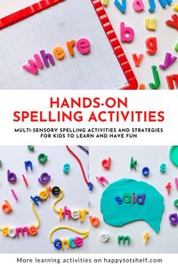 Our list of multi-sensory spelling activities and strategies to help your little ones master spelling!