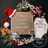 Announcing Pregnancy? Congratulations! We are so excited to be part of your big announcement and help you make it easy and beautiful. This self-edit Christmas December baby announcement is a digital file perfect for sharing your pregnancy reveal on social media or to be printed for a keepsake or to announce your exciting news to friends and family. DEMO: Try before you buy! Test the demo here: https://www.corjl.com/d/2A0BEL Find more Christmas announcements here: https://www.etsy.com/shop/LalalandBabyShoppe?ref=shop-header-name&listing_id=1574979033&section_id=36344179 How it works ~EMAIL: After purchase, an email will be sent to your address associated with your Etsy account within minutes (if you don't get it within 10 minutes, message us and we can send you a direct link to your order).