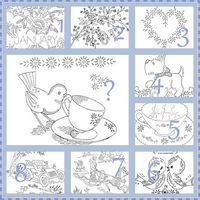 A Haven for Vee: Embroidery Patterns~Mosaic Monday