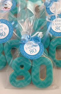 80th birthday cookies, This Lady is 80, 80th Birthday Favors