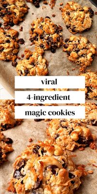 These 4-ingredient Magic Cookies are the easiest and most delicious healthy cookie-like snack! They’re vegan and gluten-free and a family favorite.