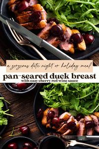 Pan Seared Duck Breast with Cherry Sauce