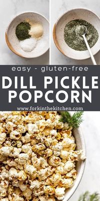 When homemade popcorn pairs up with dill pickle seasoning, it’s a match made in heaven. It’s tangy, dill-forward, and savory! You won’t be able to get enough of this easy snack. Even better? It’s ready in just 5 minutes!