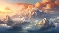 Fantasy Mountain Scenery Free Stock Photo