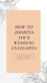 How to properly address your wedding envelopes! Mrs. vs. Ms. vs Miss - a guide to help with envelope etiquette aka envelope addressing 101!