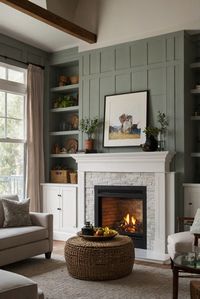 Discover the top accent wall materials to enhance your living room fireplace. Elevate your space with stylish decor choices for a cozy and inviting ambiance. #ad      #PaintYourSpace  #ColorfulInteriors  #DIYpainting  ##DIYhomedecor  #cozyhome