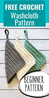 Try these quick and easy crochet dishcloth free pattern. You can use it as a washcloth too. The hanging loop on the dishrag makes it easy to dry it after use. The texture gives it the needed teeth for a dishcloth.