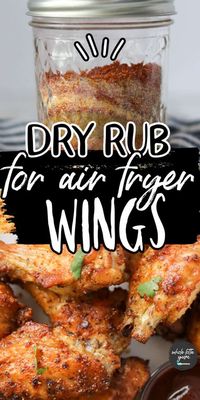 Chicken dry rub for chicken wings, chicken breasts, thighs, drumsticks, and pork too. You'll love this easy homemade chicken rub recipe for air fryer chicken, oven baked, or for the grill.