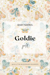 Discover the meaning and origin of the name Goldie and tons of curated name lists to help you find the perfect name for your baby.