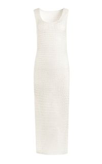 Crochet Silk Midi Dress By Alejandra Alonso Rojas | Moda Operandi