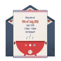 This free American Cookout online invitation is one of our favorites from our 4th of July collection. It's not too late to get your family and friends together for a 4th of July party or cookout!