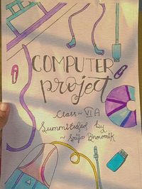 See this colourful and pretty front page for your computer project or etc .