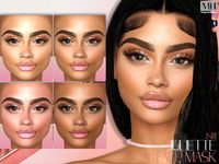 Mixed beauty face in 6 skin color variations - HQ Compatible.