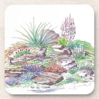 Alpine Garden Landscaping Drink Coaster Gender: unisex. Age Group: adult.