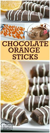 Chocolate Orange Sticks are made with a delicious orange jelly filling dipped in melted chocolate - a favorite holiday candy!