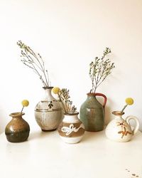 SOLD Vintage ceramic watering can with yellow floral design, available now. $20