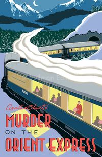 Prime time crime: Charles Avalon's modern Art Deco interpretation of this classic novel captures the suspense and mystery of the happenings inside the lavish train… Born in Torquay in 1890, English crime writer Agatha Christie became, and remains, the best-selling novelist of all time. November 2017 sees the release of 20th Century Fox's feature film adaptation of Agatha Christie's acclaimed mystery, 'Murder on the Orient Express'. Directed by BAFTA Award winning Kenneth Branagh, who also stars as Hercule Poirot, 'Murder on the Orient Express' boasts an all-star cast. Pullman Editions is extremely proud to be working in conjunction with Agatha Christie Limited who have commissioned this poster for their Classic Merchandise.