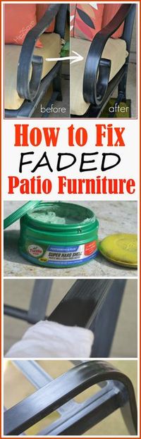 Are you looking for a way to bring back the shine and lustre on your faded aluminum patio furniture. Here's a simple ingredient that will make that a breeze.