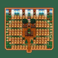 Shed with kegs in built in stardew valley. Containing items from 1.6.