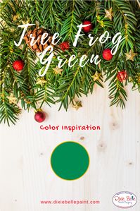 Tree Frog Green is vibrant, perfect for bringing some holiday cheer into your abode! It's fresh feeling will leave you feeling merry and bright! Try it for yourself today from Dixie Belle! #dixiebellepaint #bestpaintonplanetearth #chalklife #homedecor #doityourself #diy #chalkmineralpaint #chalkpainted #easypeasypaint #makingoldnew #whybuynew #justpainting #paintedfurniture #green #treefroggreen #holiday