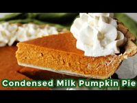 Pumpkin pie is a must have this time of year. It just wouldn't be Thanksgiving without it. This recipe uses sweetened condensed milk to make it super easy and really smooth and creamy. Bake one up for your holiday feast and see for yourself.