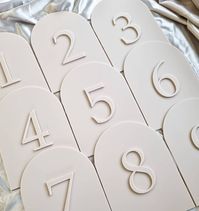 Wedding Table Number Serif Neutral Table Sign Table Sign - Etsy