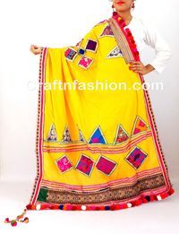 Women's Cotton Embroidered Dupatta #craftnfashion #meghcraft #patchworkdupatta #indiantraditional #indiandesigner #hippieboho #bohemianDupatta #trendydupatta #tribalgypsy #latestfashion #banjaradupatta #navratriwear #Cholidupatta #pompomdupatta #multicolored