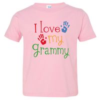 I Love My Grammy Toddler T-Shirt Pink $17.99 www.personalizedgrandma.com  #Grammy #tshirt #IlovemyGrammy