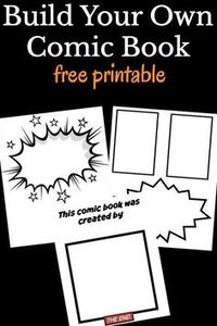 A free printable comic book template for kids to create their very own comics. Just print, create, and bind for your very own book!