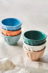 Amelie Assorted Latte Mini Bowls, Set of 6 | Anthropologie