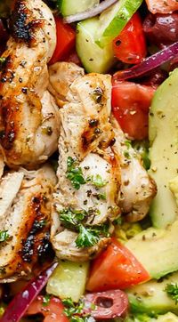 Lemon Herb Mediterranean Chicken Salad