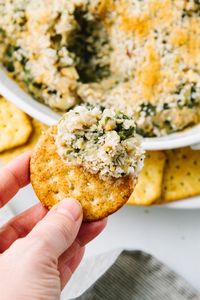 ￼This creamy vegan spinach and artichoke white bean dip is perfect for alone time or when entertaining a party! Scoop it up with pita chips, crackers or spread on your favorite crusty bread. It's a healthy appetizer, snack or light lunch or dinner! #veganrecipes #healthyrecipes #cleaneating #lowfat #glutenfree #snack #appetizer #dip #party