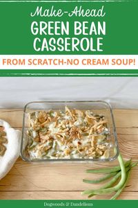 The best Green Bean Casserole made from scratch with no cream soup needed. This casserole can be a gluten-free green bean casserole and is perfect for your Thanksgiving dinner or a Friendsgiving. The best green bean casserole is also a great side dish for potlucks and church gatherings.