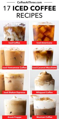 Be your own barista by making these simple iced coffee recipes. Refreshing and delicious, these caffeinated drinks are cafe-quality and easy to customize. #icedcoffee #coldbrew #coffeerecipes #espressodrinks