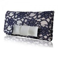 Ivory & Navy Lace Bridal Clutch Bag With ivory Bow the perfect wedding accessory for the bride & so versatile & lovely it can be used time &...