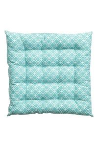 Patterned seat cushion: Seat cushion in a patterned cotton weave with polyester padding. Thickness 4 cm.