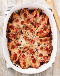 Freezer-Friendly Deluxe Pizza Stuffed Shells - The Chunky Chef