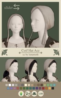 🌼 Medieval Coif ~ Mini Set 🌼 | Patreon