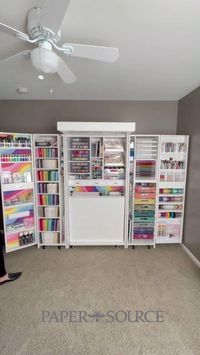 The Create Room DreamBox is a perfect storage and organization system for every type of crafter out there. This system is amazing for storing all of our Paper Bar products -- from flat cards, folded cards and envelopes - to our stamping and embossing, lettering and painting supplies. The DreamBox holds it all! #organization #dreambox #createroom #organize #organization #homeoffice #craftroom #crafting #crafter #craftingorganization #officeorganizaiton #officefurniture #homeoffice