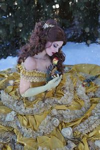 Beauty and the Beast Wedding Dress - Couture Belle Dress Corset Faitytale Gown - Disney Wedding " B